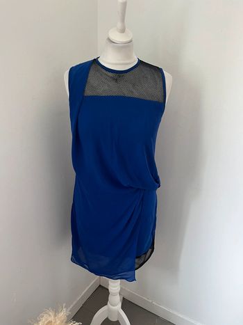 Robe bi matière bleue Sandro M