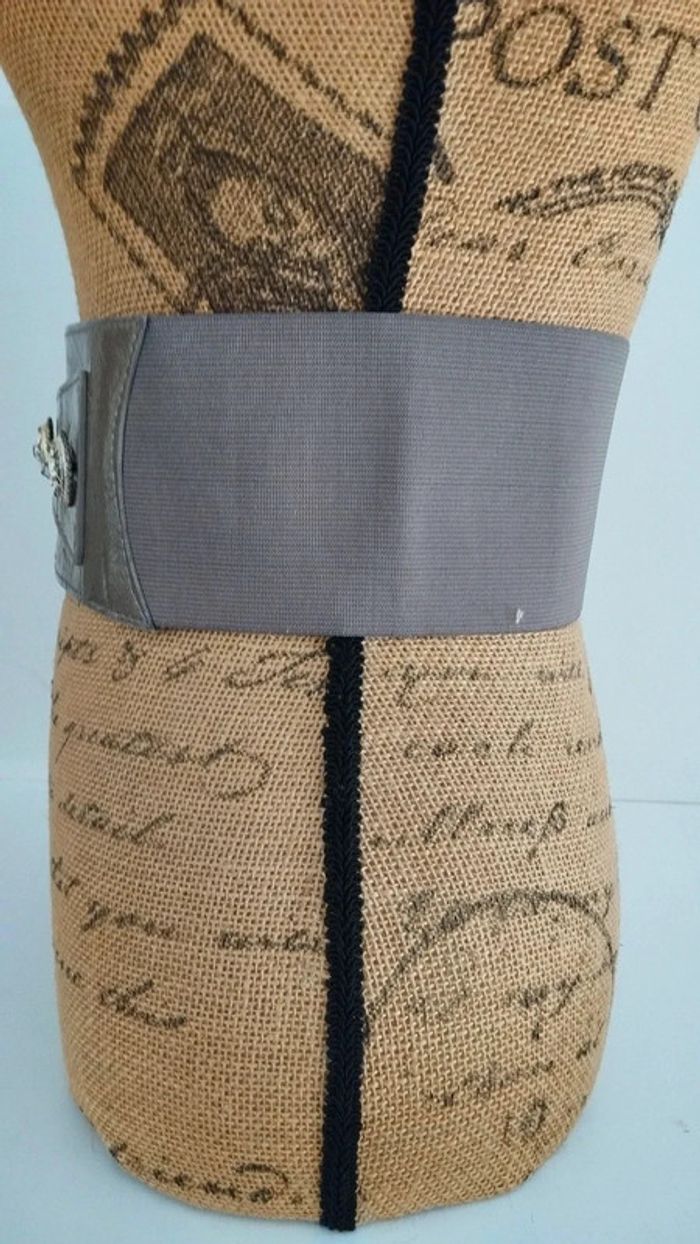 Ceinture élastique grise scratch 75 cm - photo numéro 3