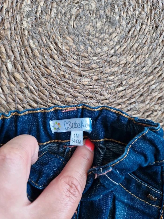 Jolie jupe en jean taille 1 mois - photo numéro 3