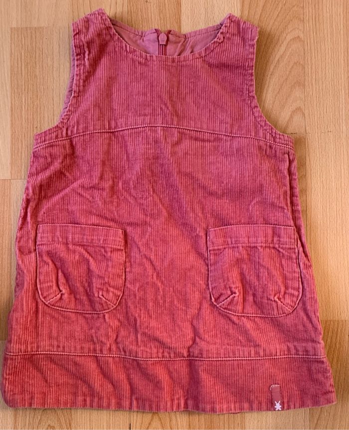 Robe rose en velours 12 mois