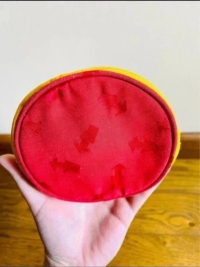 Sublime pochette rouge jaune ronde - photo numéro 4