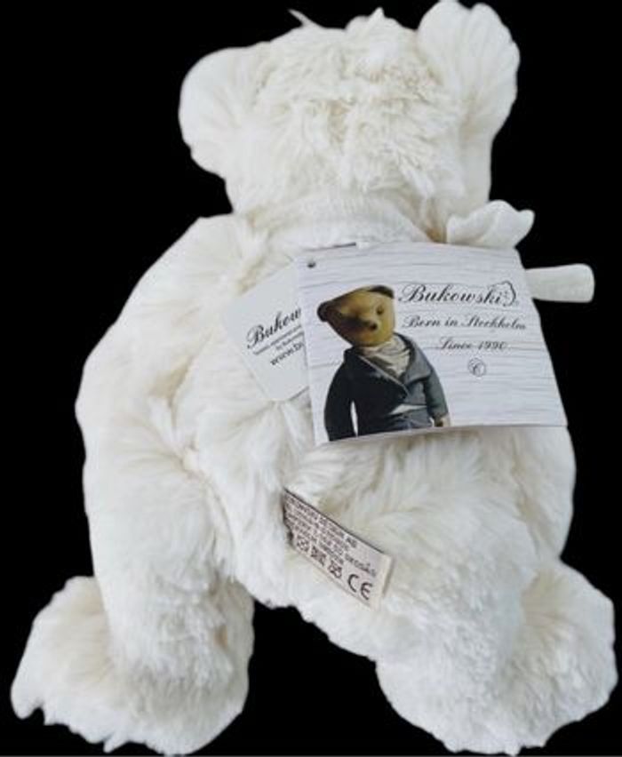 B6025❤️ 28cm Doudou Peluche BUKOWSKI Mon Premier Ours Blanc Crème Écru Beige - photo numéro 3