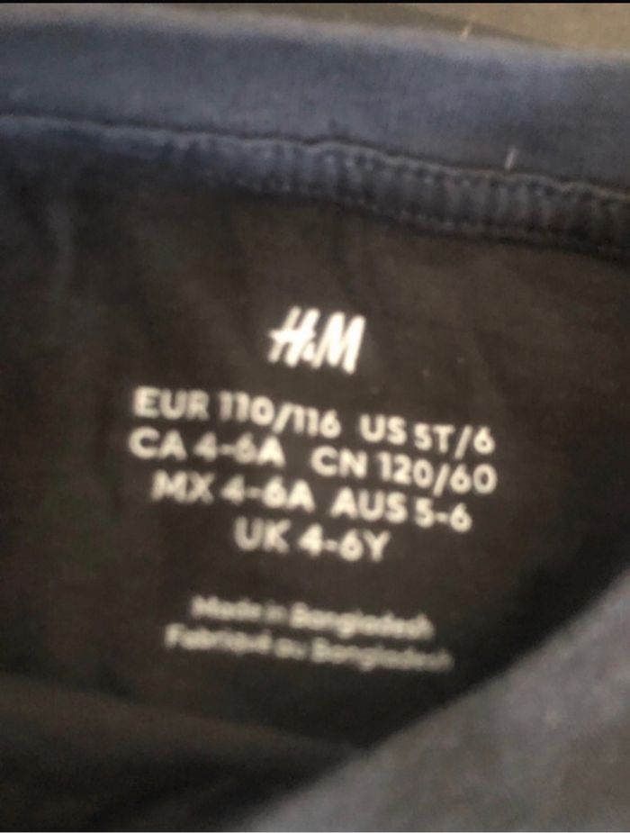 T shirt h&m 110 cm dinosaure - photo numéro 3