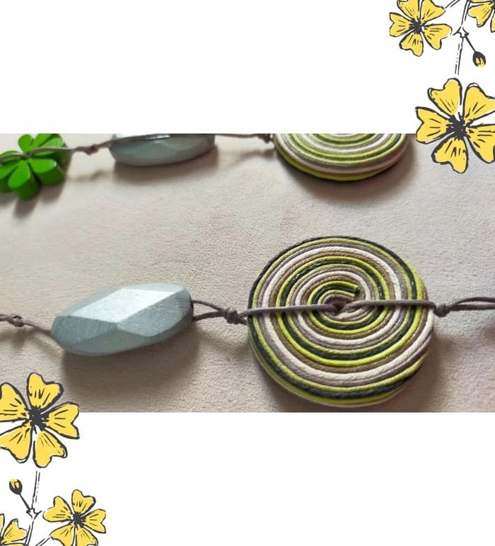 Collier long en bois - Collection Émeraude Urbaine - photo numéro 4