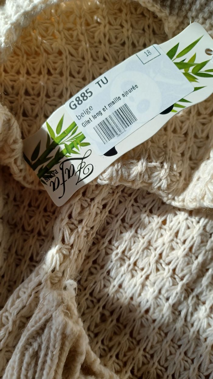 Gilet long et maille ajouré - photo numéro 4