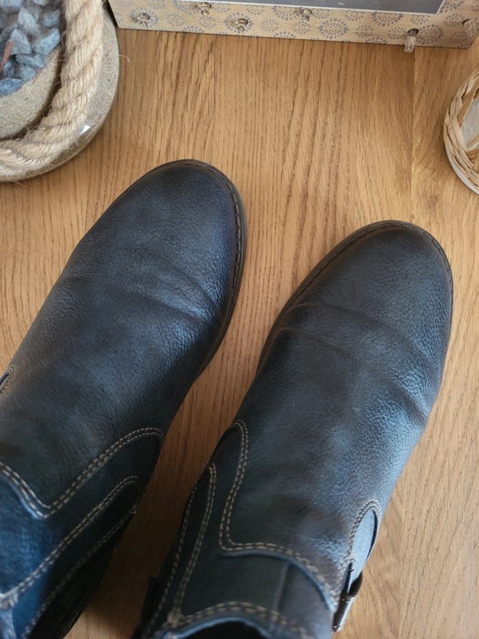 Bottines Chealsea Mustang bleu marine - Excellent état - photo numéro 12