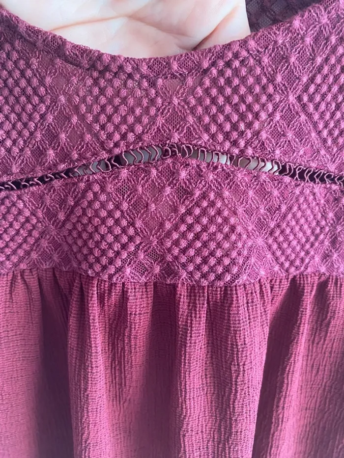 Blouse manche 3/4 promod bordeau - photo numéro 4