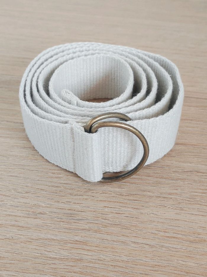 Ceinture  crème toile - 110cm réglable - photo numéro 2