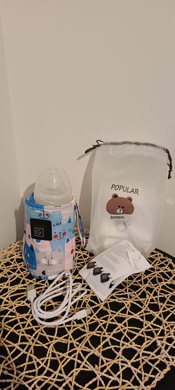 pologmase Chauffe-biberon portatif - Chauffage Chauffe-Lait Maternel pour bébé à Trois Vitesses régl