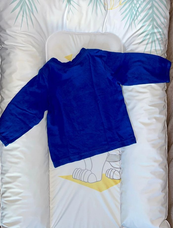 Lot 2 tee shirt bleu superman 6mois H&M / tape a l’œil - photo numéro 6