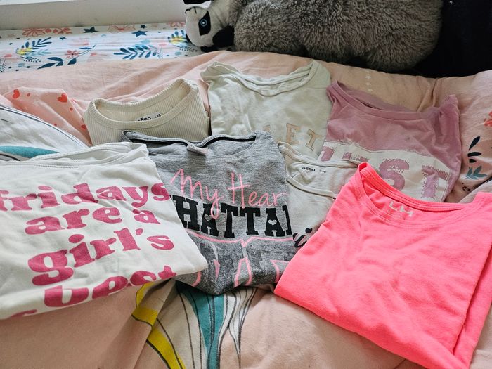 Lot tee shirt fille 10 ans