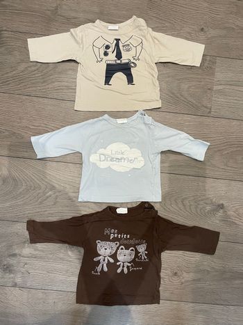 Lot 3 t shirt Kiabi 9 mois