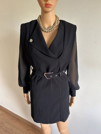 Robe noire neuve à manches longues transparentes Morgan taille 34 (valeur 80€)