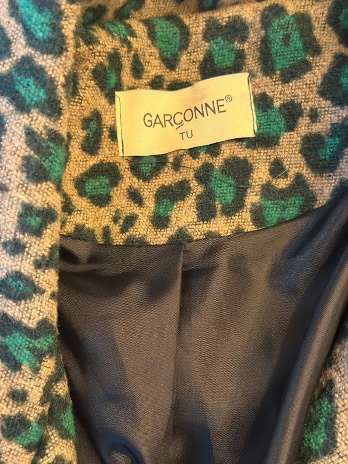 Manteau imprimé léopard vert – Garçonne – Taille unique - photo numéro 9
