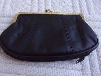 porte monnaie noir 2 compartiments