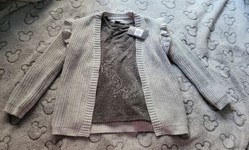 Tee shirt ML + gilet  5/6ans