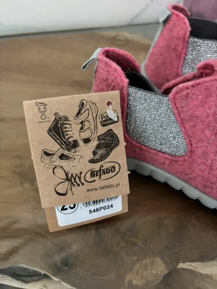 Chaussons fille Befado rose tissu - photo numéro 6