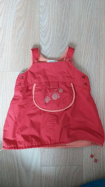Robe rouge hiver polaire 6 mois