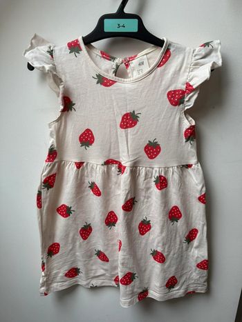 Robe jersey fraises 92 cm