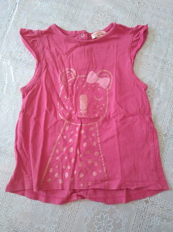Tee-shirt débardeur rose 3 ans