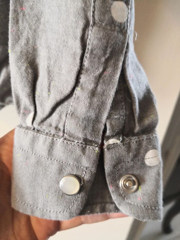 Chemise manches longues à pois - photo numéro 5