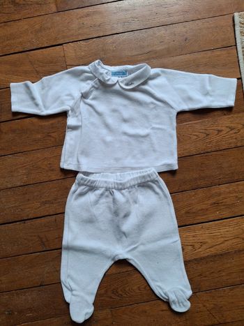 Ensemble confort velours bébé jacadi 6 mois fille / mixte "rêver"