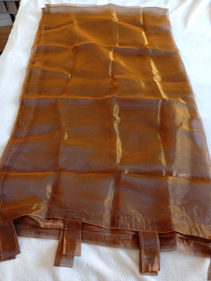 Rideau Voilage cuivrée. Étoffes - photo numéro 2