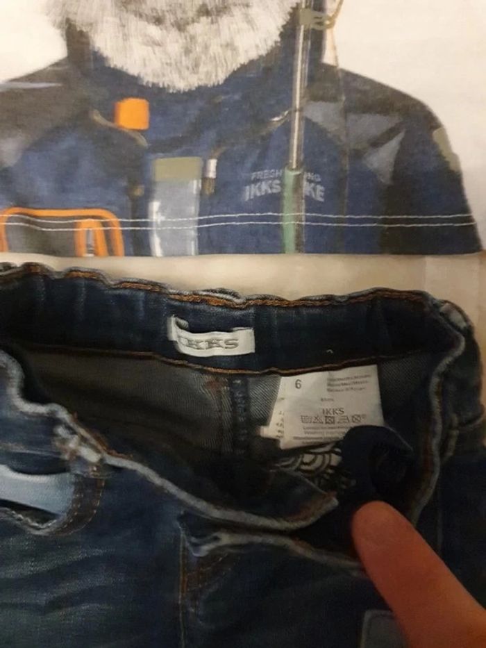 Ensemble jean et tee-shirt IKKS 6 mois - photo numéro 4