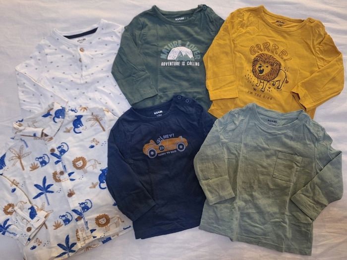 Lot de 18 tee-shirt manches longues 12 mois - photo numéro 2