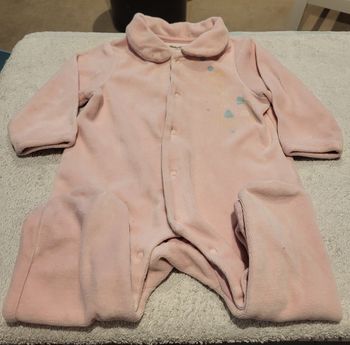 Pyjama velours rose fille
