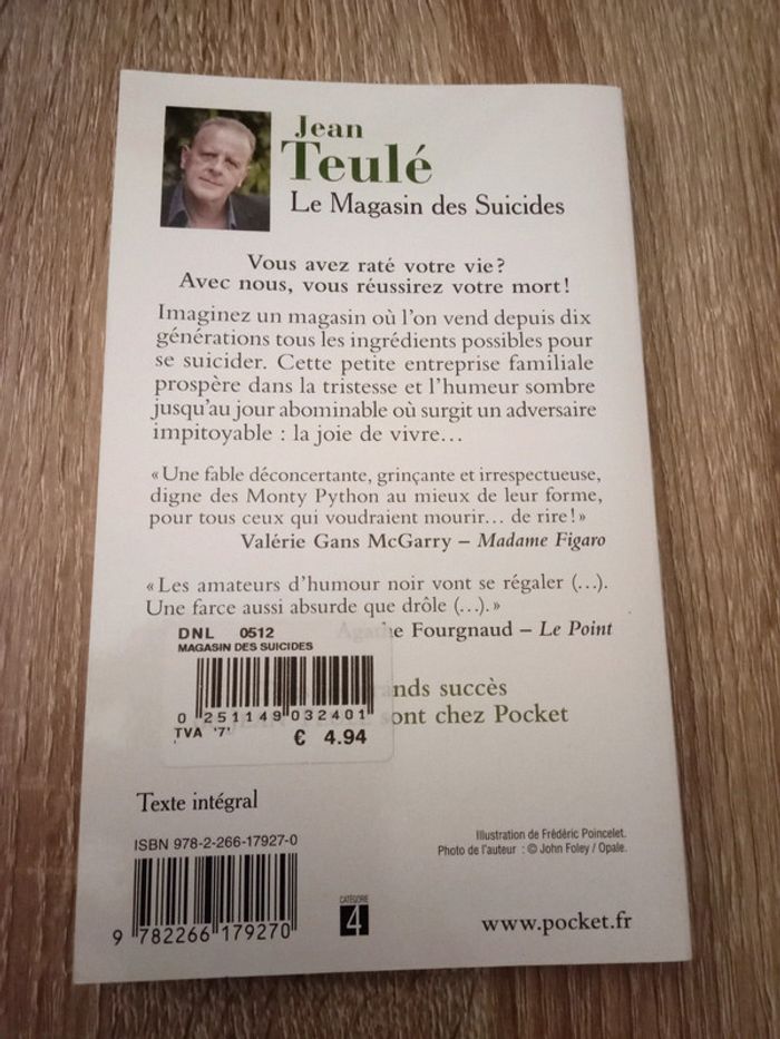 Jean Teulé 📚 Le magasin des suicides - photo numéro 2