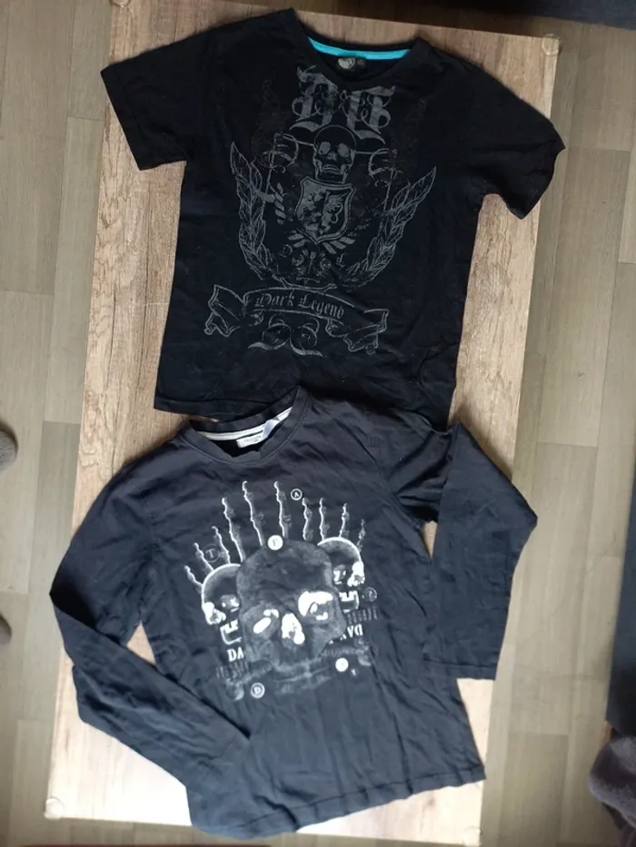 tee-shirts noir 12 ans - photo numéro 2