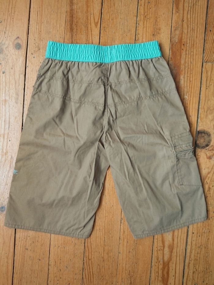 Short kaki turquoise surf In Extenso 6 ans garçon - photo numéro 2