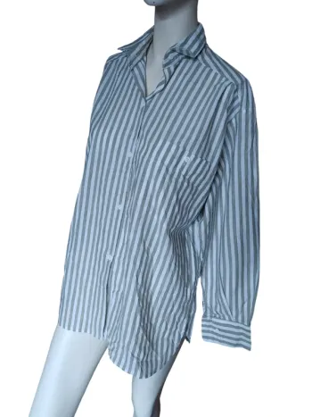 Chemise chemisier tunique printemps automne rayé rayures stripes vintage retro