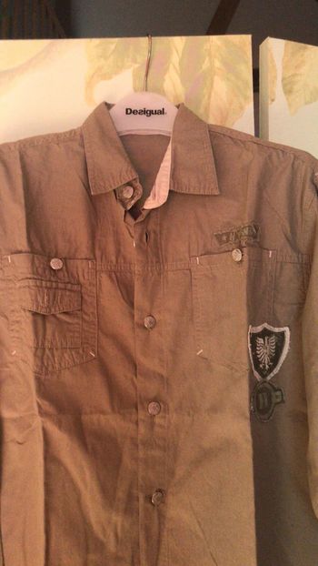 Chemise kaki style américaine taille 14 ans neuve