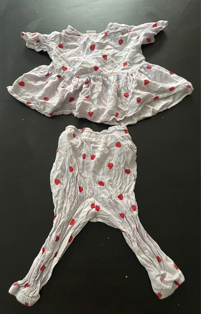 🍓 Ensemble fraise bébé H&M - photo numéro 6