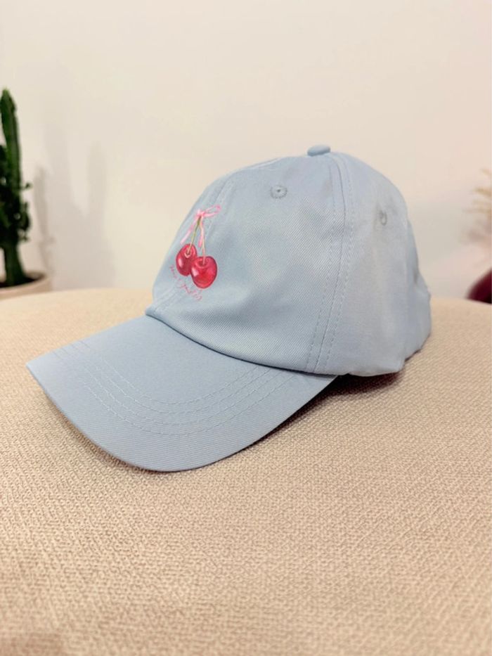 Casquette bleue cerises cute - photo numéro 2