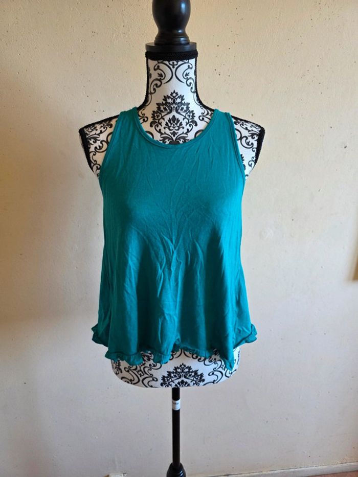 Débardeur vert T : Xs/14 ans