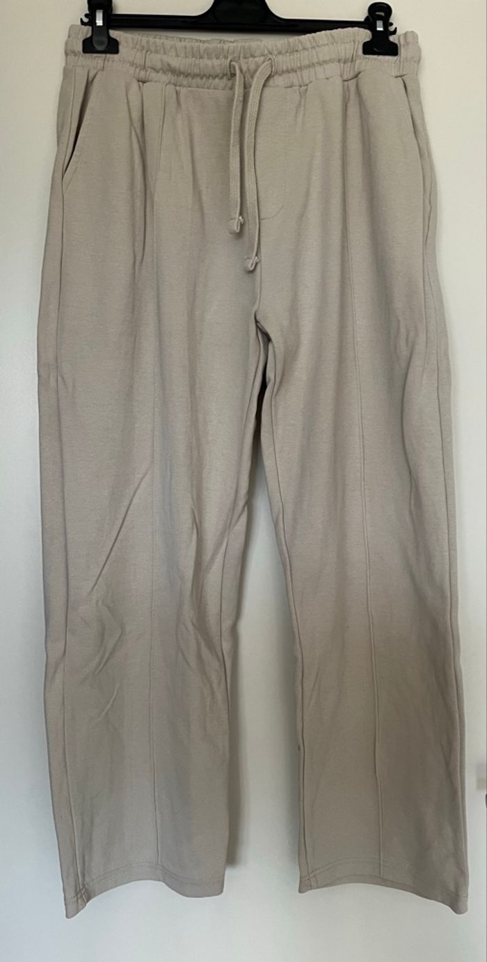 Pantalon de survêtement Bershka WIDE LEG INTERLOCK Lot de 2 Pantalon Homme  Taille L 40 - photo numéro 6