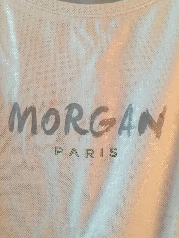 Tee-shirt blanc Morgan taille L - photo numéro 2