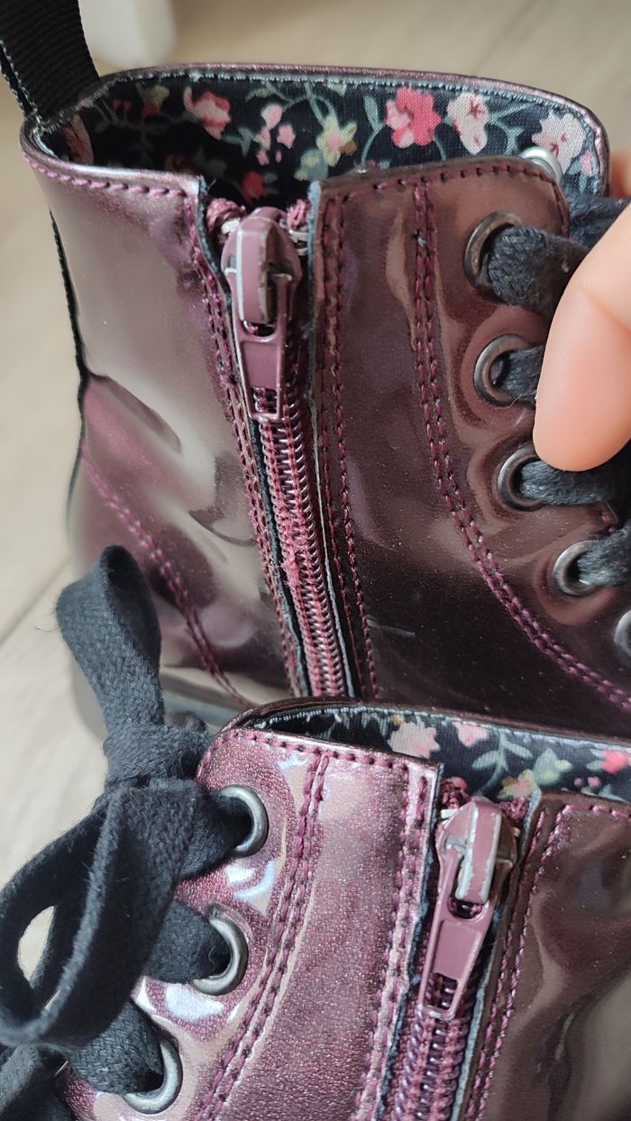 Bottines vernies  lacets et fermeture éclair fille Liberto La Halle - photo numéro 7