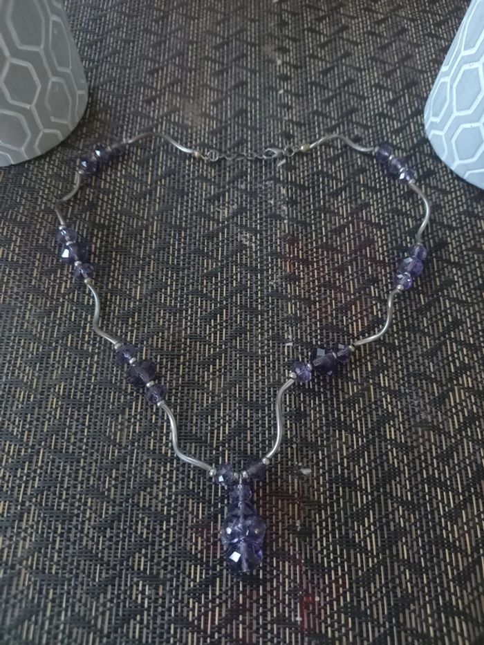 Collier violet fantaisie - photo numéro 2