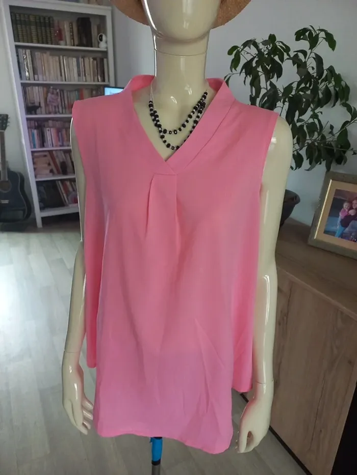 Débardeur femme rose, léger XL - photo numéro 2
