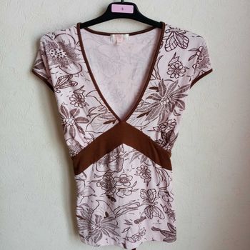 Tunique marron et rose femme 🌷