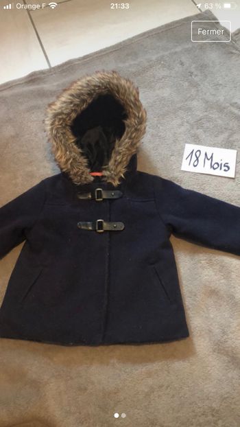 Manteau marine 18 mois