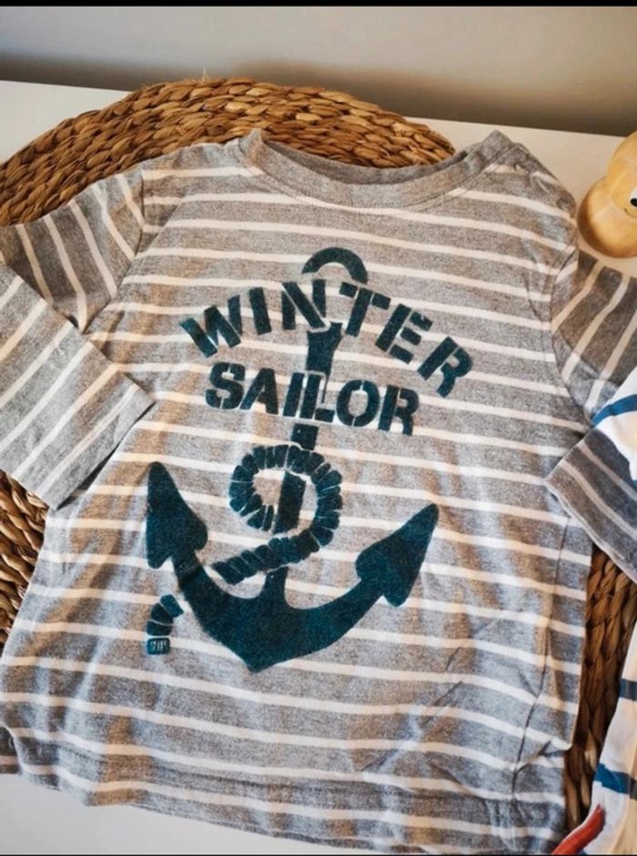 Lot t-shirts ML 18-23M okaidi - photo numéro 2