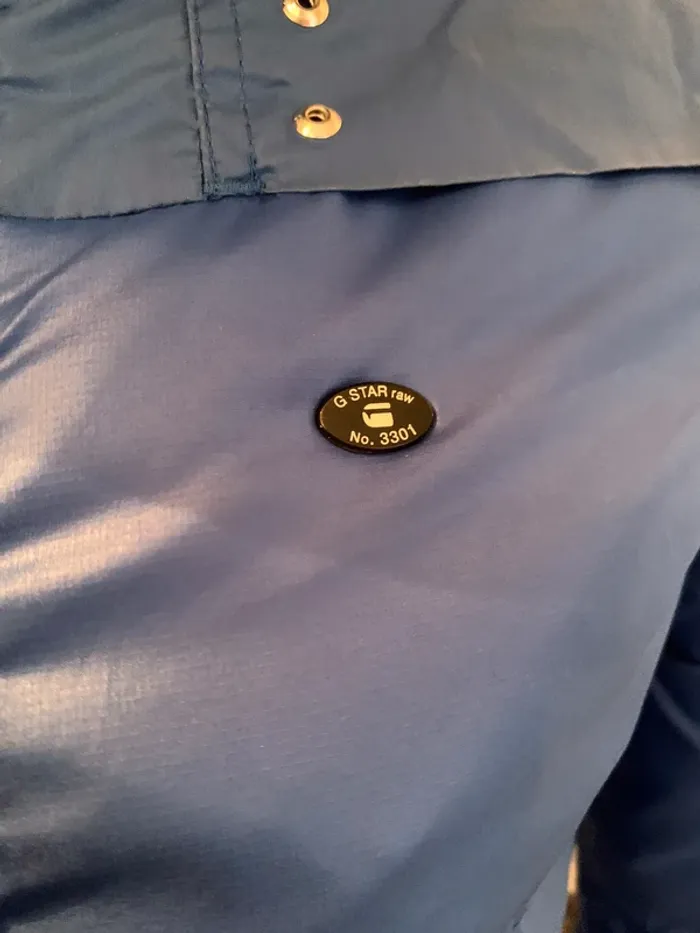 Doudoune bleu roi G-star taille 36 - photo numéro 4