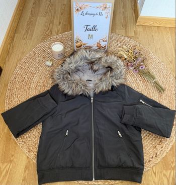 🌸 Blouson d’aviateur chaud femme gris foncé 🌸