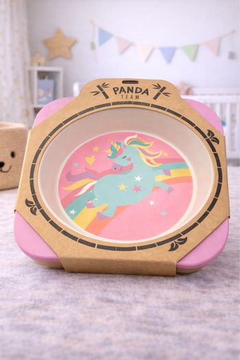 Assiette enfant licorne personnalisée – Panda Te