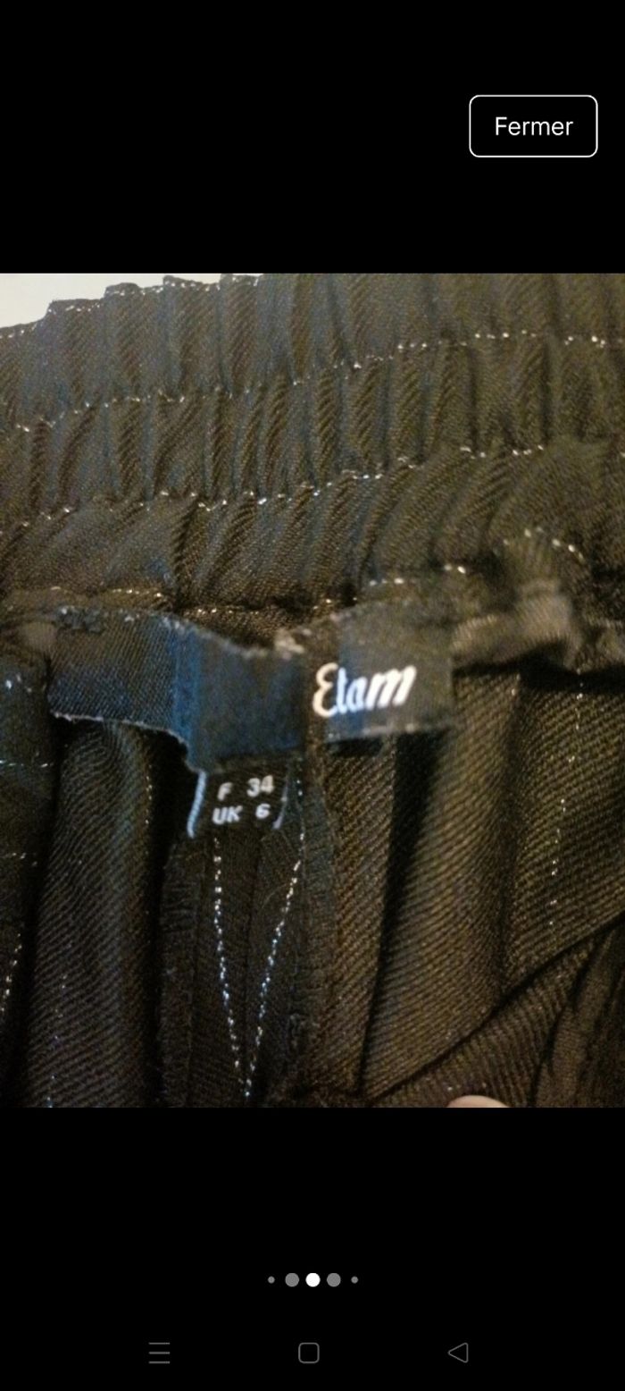Pantalon droit fluide noir Etam taille 34 - photo numéro 3